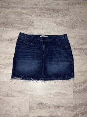 Abercrombie & Fitch Dark Blue Denim Mini Skirt